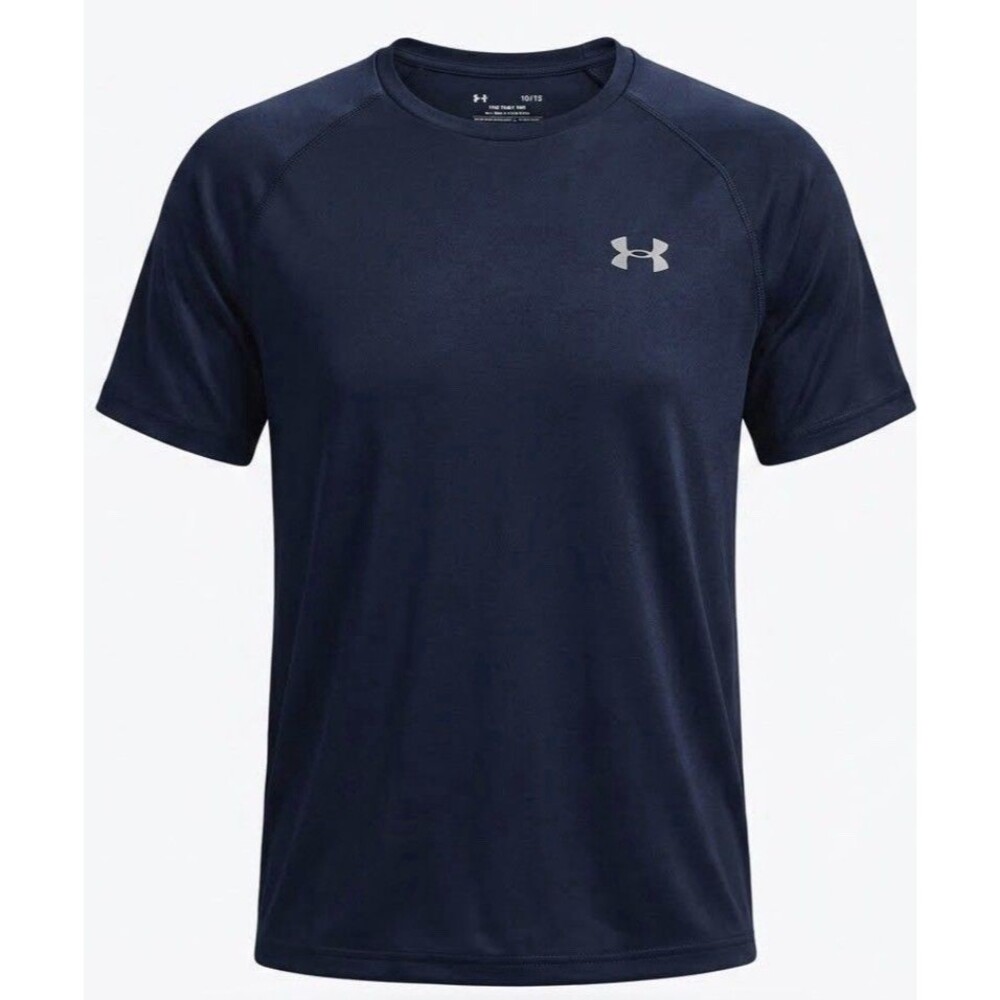 Under Armour The Tech Shirt Men L Navy Crew Neck Workout Activewear